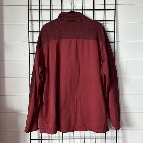 Browning Rifles Fleece Lined 1/4 Zip Pullover Jacket Mens XXL Maroon Hunting - Picture 3 of 10
